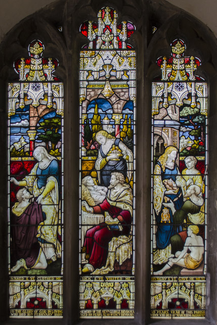 Stained glass window, St Margaret's church, Huttoft