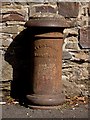 The remains of a sewage vent pipe bearing the name T S Colbourne, Barnstaple