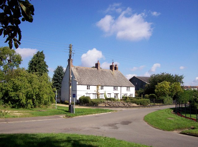 Old farm cottages at Haconby, near Bourne, Lincolnshire