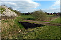 Grassland and track next to Melton Brook