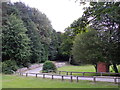 Driveway through Bellfield Park playing fields