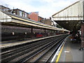 Piccadilly line platforms at Barons Court station