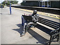 Public art on bench at Maidenhead station