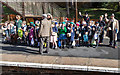 Evacuees on Winchcombe Station