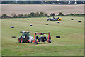 Baling the grass on Meadow View Farm