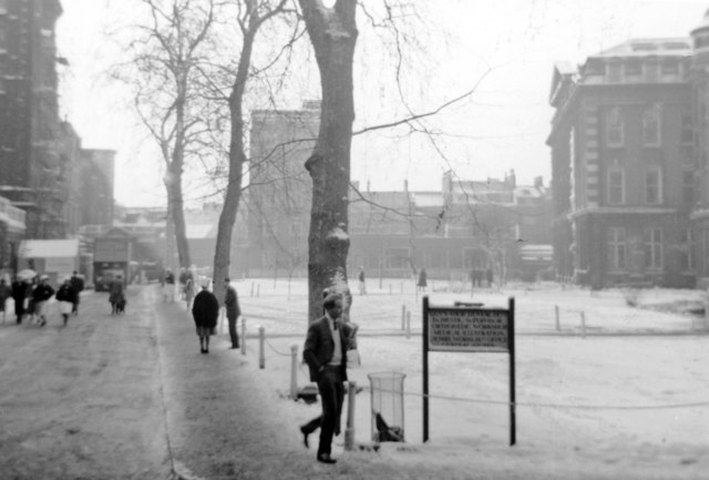 The 'Park', Guy's Hospital, January 1962; after Great Blizzard