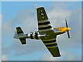 P51 Mustang over Old Sarum Airfield, near Salisbury