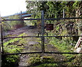 Locked gate to the railway, Newbridge