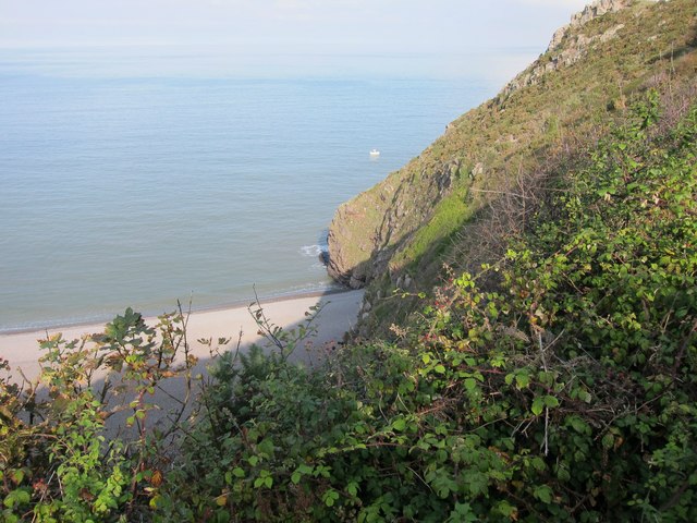 The Eastern limit of Porlock Bay viewed from The South West Coastal Path