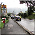 Narrower road for 250 yards ahead, Newbridge