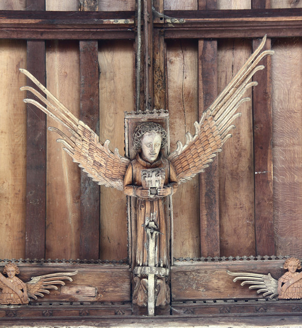 St Mary & St Andrew, Mildenhall - Roof angel