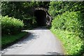 Road passing under the Heart of Wales Railway