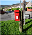 Queen Elizabeth II postbox on a post, Varteg