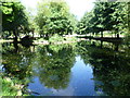 The lake in the Garden of Peace in Tottenham Cemetery