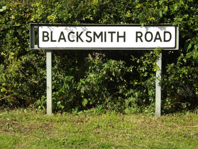 Blacksmith Road sign