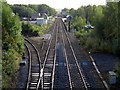 Railway approaching Haltwhistle Station from Haltwhistle Bridge