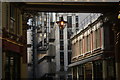 View of the Lloyds building from Leadenhall Market