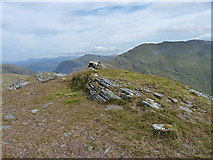 NH0543 : Beinn Tharsuinn's summit cairn by Richard Law