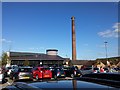 The car park and chimney in Swadlincote