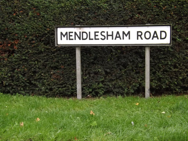 Mendlesham Road sign