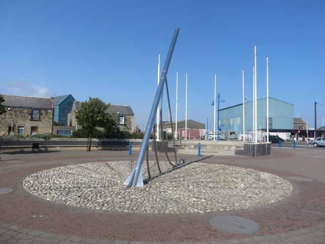 Sundial in Amble Town Square