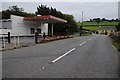 The A482 passing a former filling station