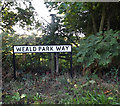 TQ5793 : Weald Park Way sign by Geographer