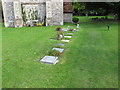 Cremation memorials in Crowell churchyard