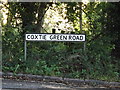 TQ5594 : Coxtie Green Road sign by Geographer