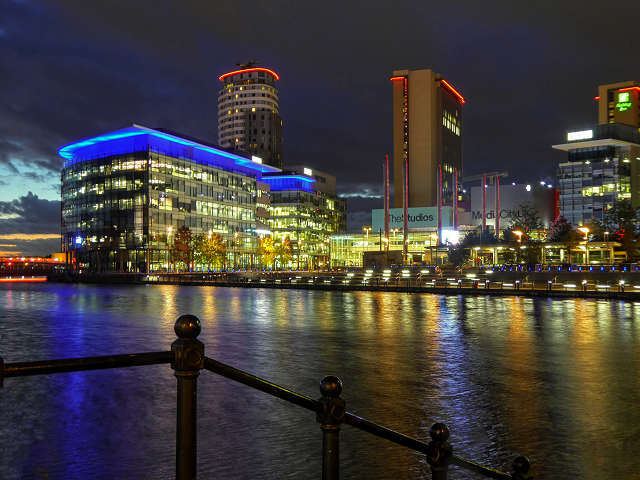 MediaCityUK at Night