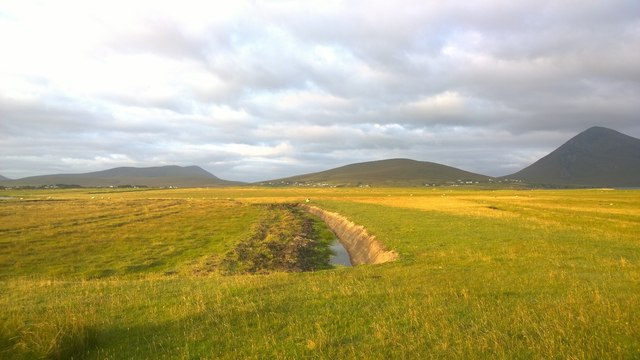 Peat Trench in Bogland near Valley Achill Island