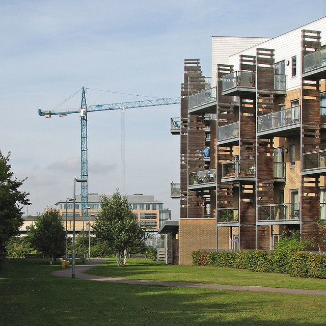 The Gallery flats and a crane at CB1