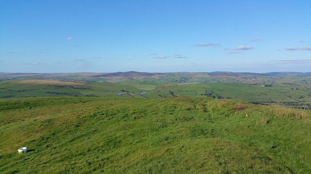 Moel y Gydros summit panorama looking north-northeast