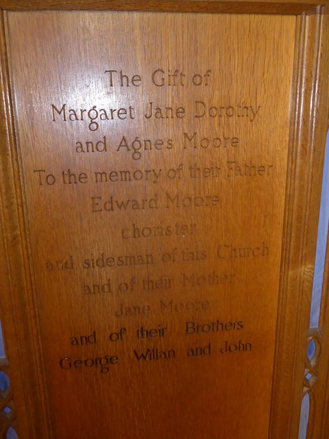 St Margaret, Hawes: panel memorial (3)