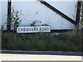 TQ5595 : Chequers Road sign by Geographer