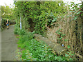 Old wall on the route of Boggard Lane