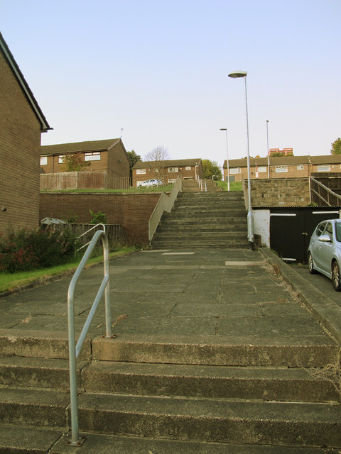 Steps from Pudsey Road to Gamble Hill Drive
