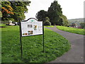 Information board in Glansychan Park, Abersychan