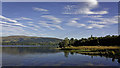 NN1887 : Loch Lochy at Bunarkaig by Peter Moore