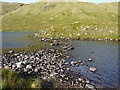 NH0538 : Stepping stones at the outflow of Loch Calavie by Richard Law