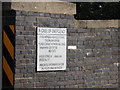 TQ5792 : Bridge sign on Mascalls Lane Railway Bridge by Geographer