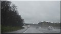 A wet M1, southbound