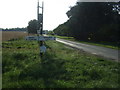 Road sign on the crossroads near Authorpe Grange