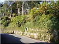 Recess/Alcove in wall near Llanstadwell Church - now used for flowers