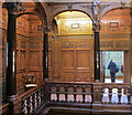 TQ3180 : Ebony pillars in stair well, Two Temple Place by David Hawgood