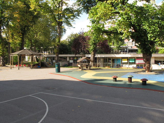 Hallfield Primary School from playground