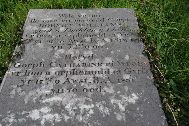 Bedd Robert a Catharine Williams - The grave of Robert and Catharine Williams