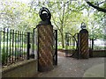 The western gates of Burgess Park