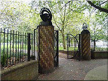 TQ3277 : The western gates of Burgess Park by Neil Theasby