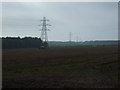 Farmland and pylons near Scotsfield